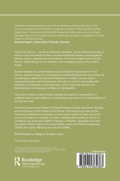 Produktbild: Interpreting the Qur'an
