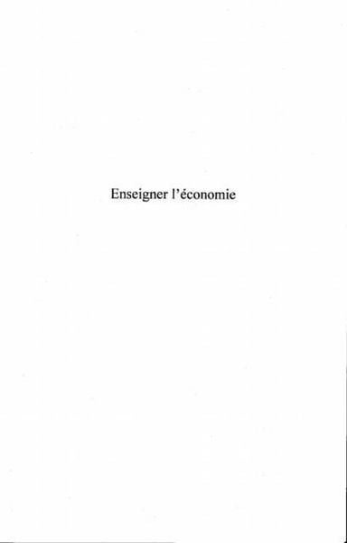 Produktbild: Enseigner l'economie