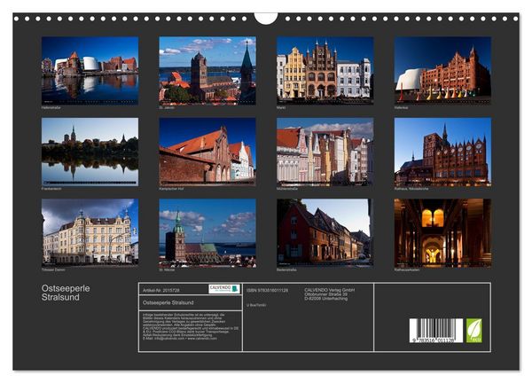 Produktbild: Ostseeperle Stralsund (Wandkalender 2026 DIN A3 quer), CALVENDO Monatskalender