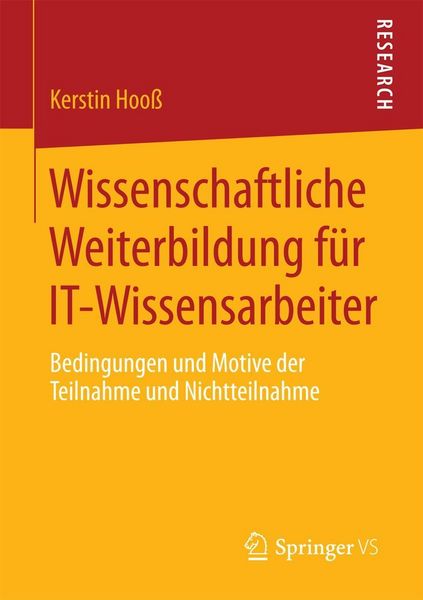 Produktbild: Wissenschaftliche Weiterbildung f&uuml;r IT-Wissensarbeiter