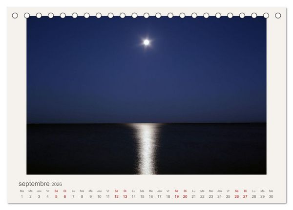 Produktbild: La mer sous le ciel (Calendrier de bureau 2026 DIN A5 vertical), CALVENDO calendrier mensuel