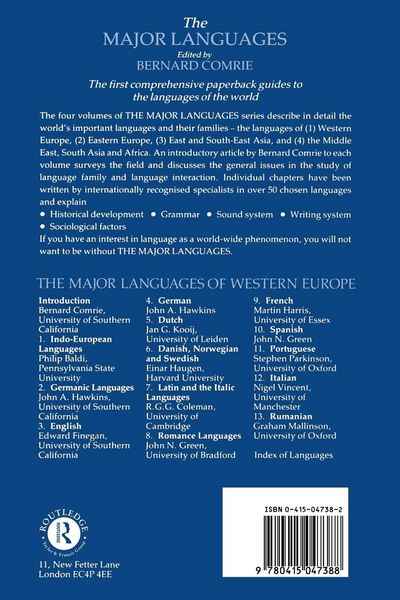 Produktbild: The Major Languages of Western Europe
