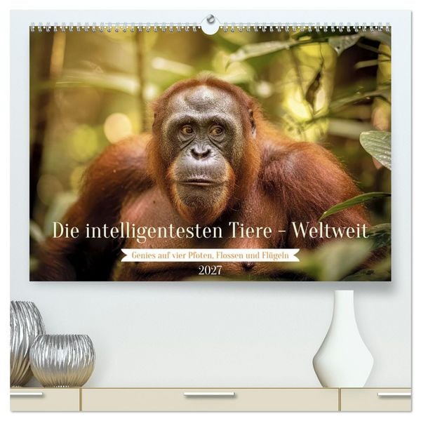 Produktbild: Die intelligentesten Tiere - Weltweit (hochwertiger Premium Wandkalender 2027 DIN A2 quer), Kunstdruck in Hochglanz