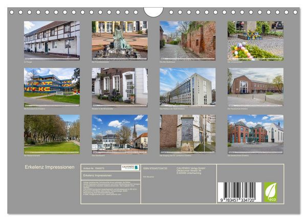 Produktbild: Erkelenz Impressionen (Wandkalender 2026 DIN A4 quer), CALVENDO Monatskalender