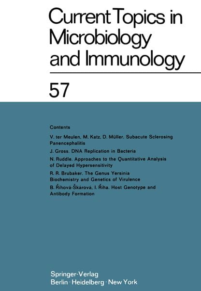 Produktbild: Current Topics in Microbiology and Immunology