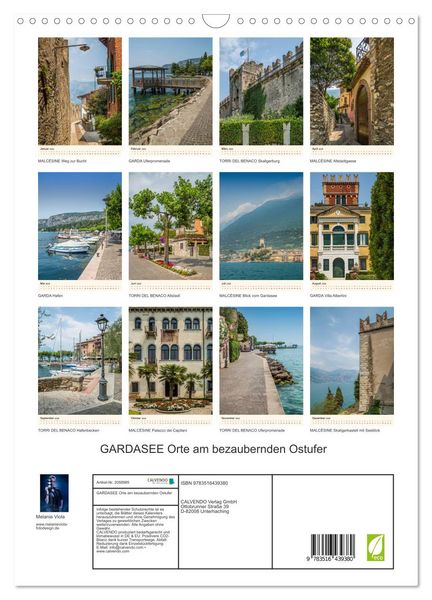 Produktbild: GARDASEE Orte am bezaubernden Ostufer (Wandkalender 2026 DIN A3 hoch), CALVENDO Monatskalender