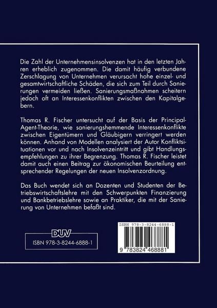 Produktbild: Agency-Probleme bei der Sanierung von Unternehmen