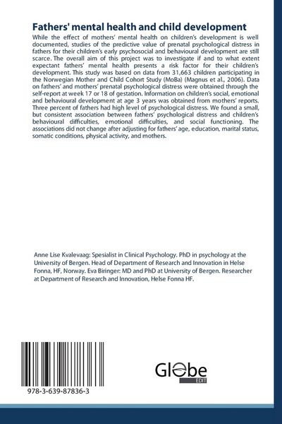 Produktbild: Fathers' mental health and child development