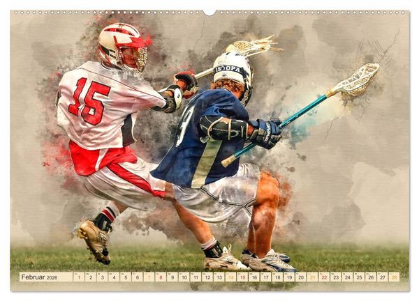 Produktbild: Ich liebe Lacrosse (hochwertiger Premium Wandkalender 2026 DIN A2 quer), Kunstdruck in Hochglanz