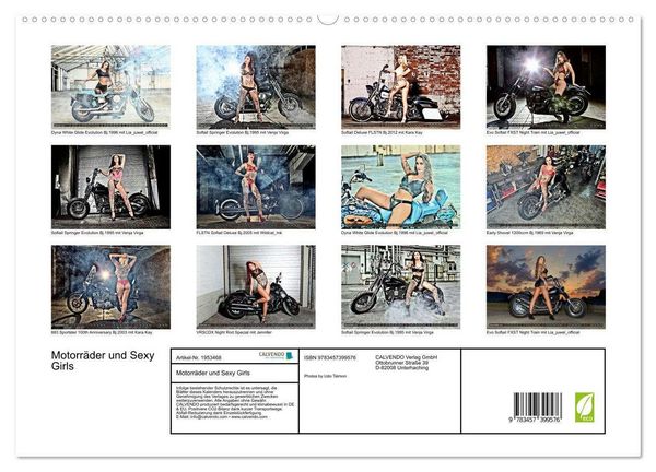 Produktbild: Motorr&auml;der und Sexy Girls (hochwertiger Premium Wandkalender 2026 DIN A2 quer), Kunstdruck in Hochglanz