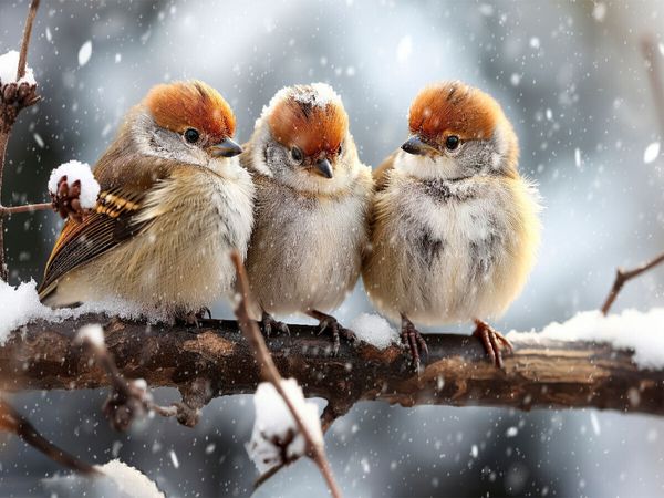 Produktbild: CALVENDO Puzzle V&ouml;gel, wir r&uuml;cken zusammen | 1000 Teile Lege-Gr&ouml;&szlig;e 64x48cm Foto-Puzzle f&uuml;r gl&uuml;ckliche Stunden