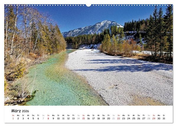 Produktbild: Wundersch&ouml;nes Isartal 2026 (hochwertiger Premium Wandkalender 2026 DIN A2 quer), Kunstdruck in Hochglanz