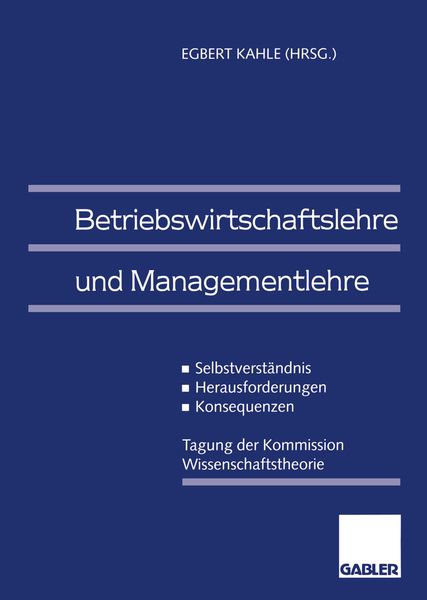 Produktbild: Betriebswirtschaftslehre und Managementlehre