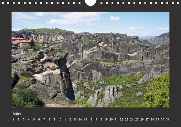 Produktbild: Meteora-Kl&ouml;ster in Griechenland (Wandkalender immerw&auml;hrend DIN A4 quer)