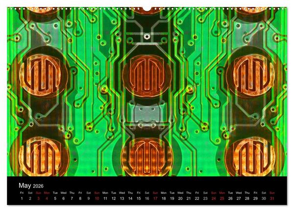 Produktbild: Computer Close Up (High Quality Premium Wall Calendar 2026 DIN A2 landscape),CALVENDO 12 Month Wall Calendar