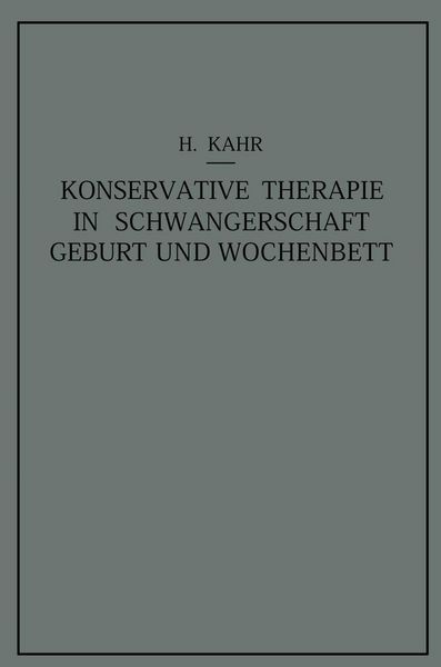 Produktbild: Konservative Therapie in Schwangerschaft, Geburt und Wochenbett