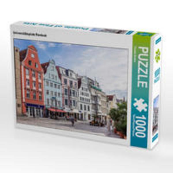 CALVENDO Puzzle Universitätsplatz Rostock | 1000 Teile Lege-Größe 64x48cm Foto-Puzzle für glückliche Stunden