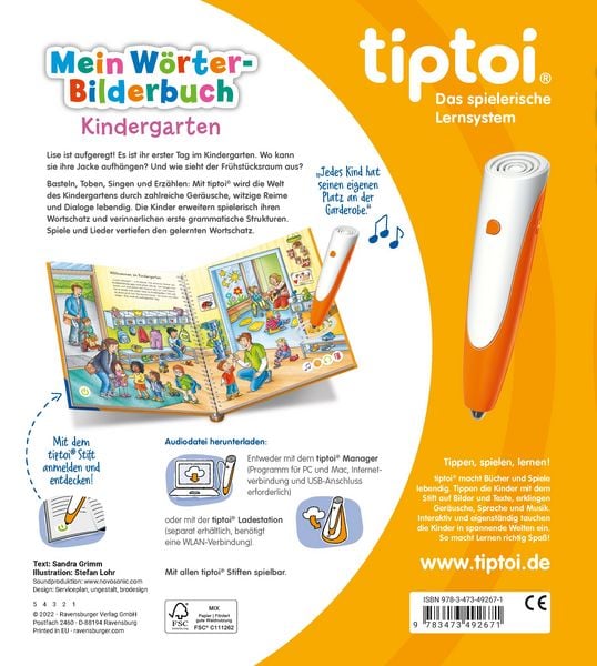 Produktbild: tiptoi&reg; Mein W&ouml;rter-Bilderbuch - Kindergarten