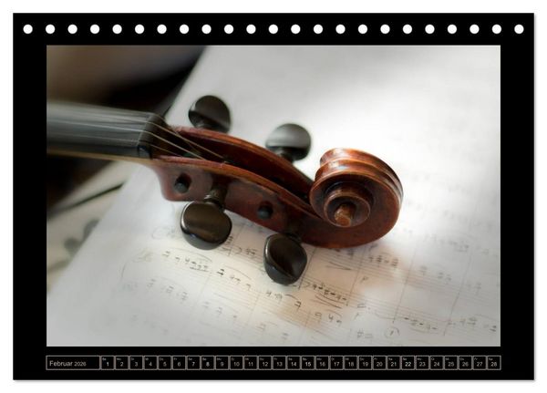 Produktbild: eine Violine (Tischkalender 2026 DIN A5 quer), CALVENDO Monatskalender