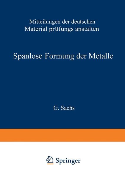 Produktbild: Spanlose Formung der Metalle
