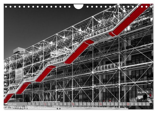 Produktbild: Schwarz - Wei&szlig; - Rot (Wandkalender 2026 DIN A4 quer), CALVENDO Monatskalender
