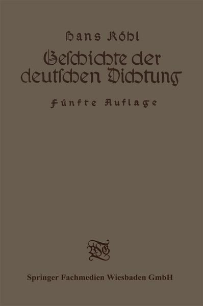 Produktbild: Geschichte der deutschen Dichtung