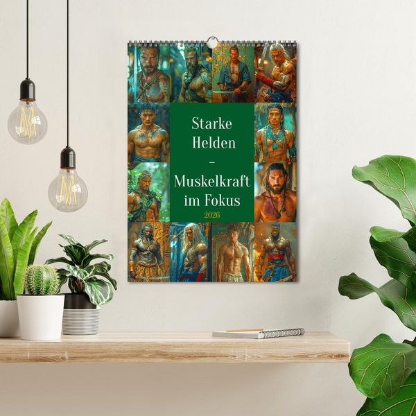 Produktbild: Starke Helden - Muskelkraft im Fokus (Wandkalender 2026 DIN A3 hoch), CALVENDO Monatskalender