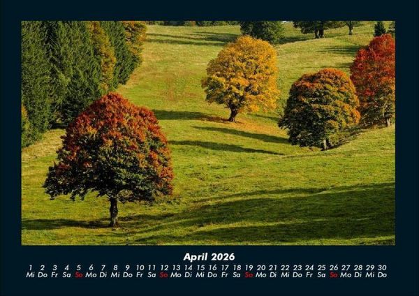 Produktbild: Landschaftskalender 2026 Fotokalender DIN A4