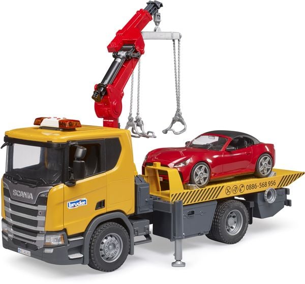 Produktbild: bruder 03552 Scania Super 560R Abschlepp-LKW mit L+S Modul + BRUDER Roadster