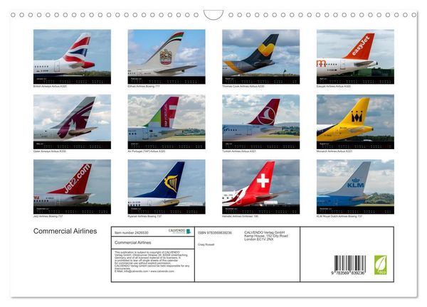 Produktbild: Commercial Airlines (Wall Calendar 2027 DIN A3 landscape), CALVENDO 12 Month Wall Calendar