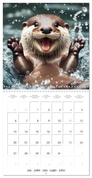 Produktbild: Joie animale - Une ann&eacute;e de sourires et d'&eacute;nergie positive (Calendrier mural carr&eacute; 2026 30x30 cm) Calendrier double avec une page pour vos prises de notes