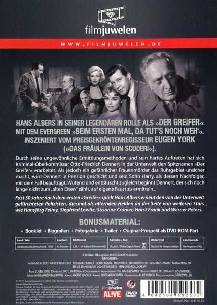 Produktbild: Der Greifer - Der Klassiker von 1958 (Filmjuwelen)