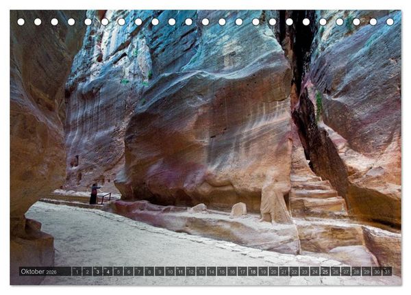 Produktbild: Jordanien &ndash; Felsenstadt Petra (Tischkalender 2026 DIN A5 quer), CALVENDO Monatskalender