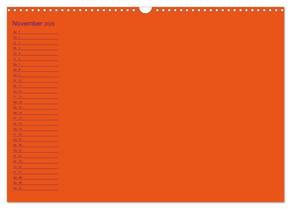 Produktbild: Bastel-Geburtstagskalender orange / Geburtstagskalender (Wandkalender 2026 DIN A3 quer), CALVENDO Monatskalender