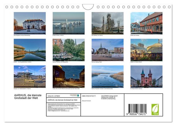 Produktbild: AARHUS, die kleinste Gro&szlig;stadt der Welt (Wandkalender 2026 DIN A4 quer), CALVENDO Monatskalender