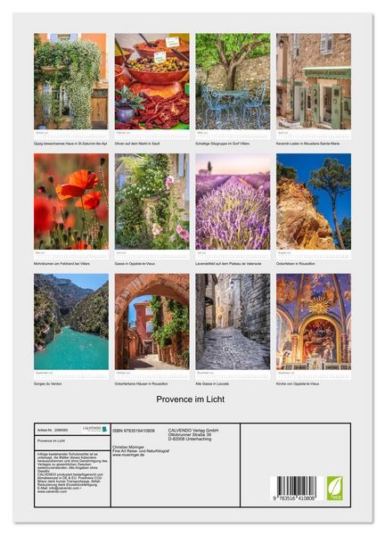 Produktbild: Provence im Licht (Wandkalender 2026 DIN A3 hoch), CALVENDO Monatskalender