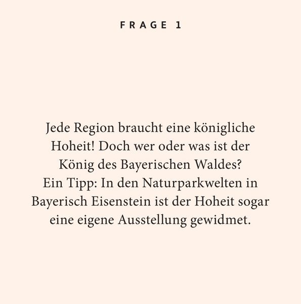 Produktbild: Bayerischer Wald-Quiz