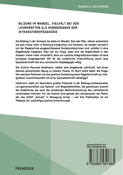 Produktbild: Bildung im Wandel. Vielfalt bei den Lehrkr&auml;ften als Kerngedanke der Integrationsp&auml;dagogik