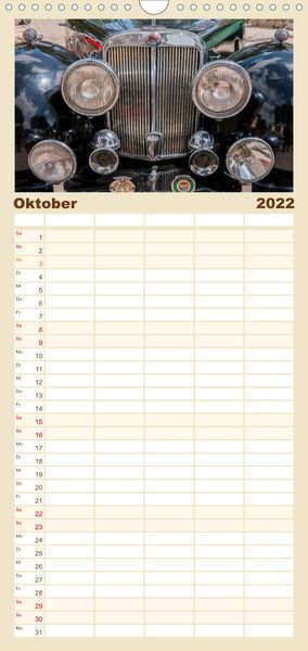 Produktbild: Classic Autos - Familienplaner hoch (Wandkalender 2022 , 21 cm x 45 cm, hoch)