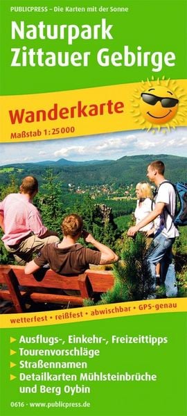 Produktbild: Publicpress Wanderkarte Naturpark Zittauer Gebirge 1:25.000
