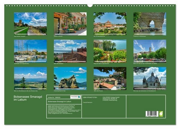 Produktbild: Bolsenasee Smaragd im Latium (Wandkalender 2026 DIN A2 quer), CALVENDO Monatskalender