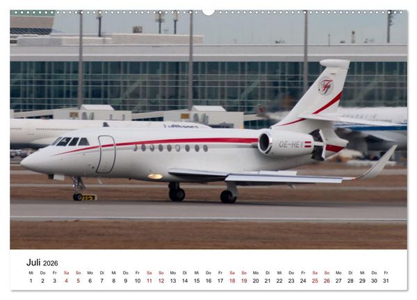 Produktbild: Die Welt der Privatjets (Wandkalender 2026 DIN A2 quer), CALVENDO Monatskalender