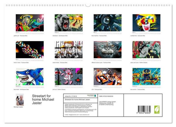 Produktbild: Streetart for home Michael Jaster (hochwertiger Premium Wandkalender 2026 DIN A2 quer), Kunstdruck in Hochglanz