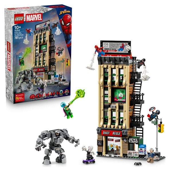 LEGO 76342 Marvel Spider-Man vs. Mysterio: Daily Bugle, Spielzeug ab 10