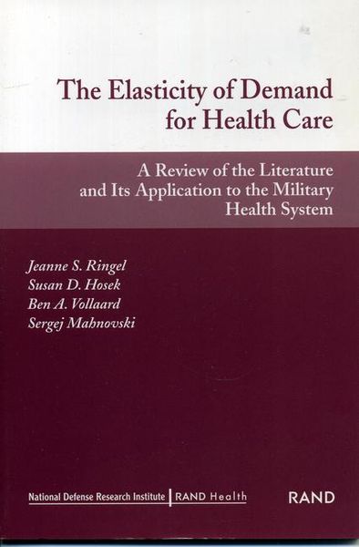 Produktbild: The Elasticity of Demand for Health Care