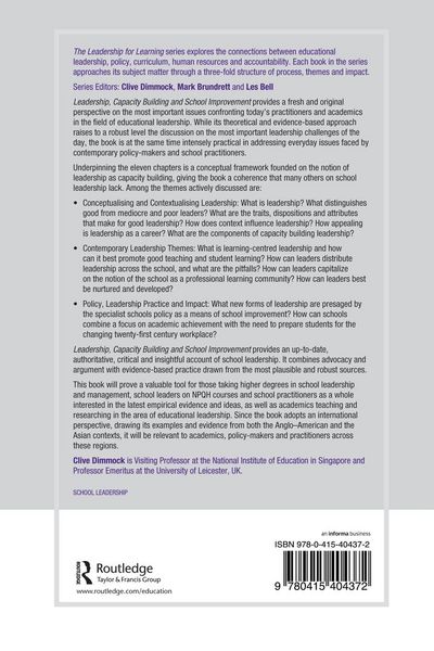 Produktbild: Leadership, Capacity Building and School Improvement