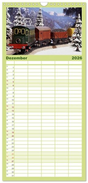 Produktbild: Familienplaner 2026 - Klassische Loks aus G&ouml;ppingen mit 5 Spalten (Wandkalender, 21 x 45 cm) CALVENDO