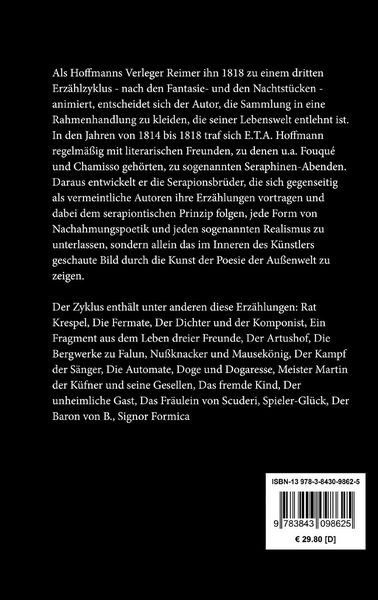Produktbild: Die Serapionsbr&uuml;der