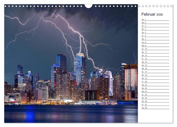 Produktbild: Faszination Blitze beeindruckende Fotos (Wandkalender 2026 DIN A3 quer), CALVENDO Monatskalender