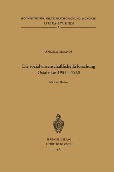Produktbild: Die sozialwissenschaftliche Erforschung Ostafrikas 1954&ndash;1963